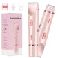 Portable Women’s Electric Shaver & Trimmer – Dual Head Hair Remover for Face, Bikini, Underarms & Legs, USB Type-C Rechargeable, Painless, Waterproof, Pink