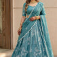 mul chanderi fabric   Lehnga :: mul chanderi fabric with zari &  thread &  sequnce work in lehnga with string with canvas with lining