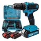 Cordless Drill Machine 21V with Dual Speed & 24 Pc Accessories | 10 mm Chuck | Rechargeable Electric Screwdriver & Power Tool for Home, Office & DIY Use