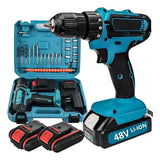 Cordless Drill Machine 21V with Dual Speed & 24 Pc Accessories | 10 mm Chuck | Rechargeable Electric Screwdriver & Power Tool for Home, Office & DIY Use