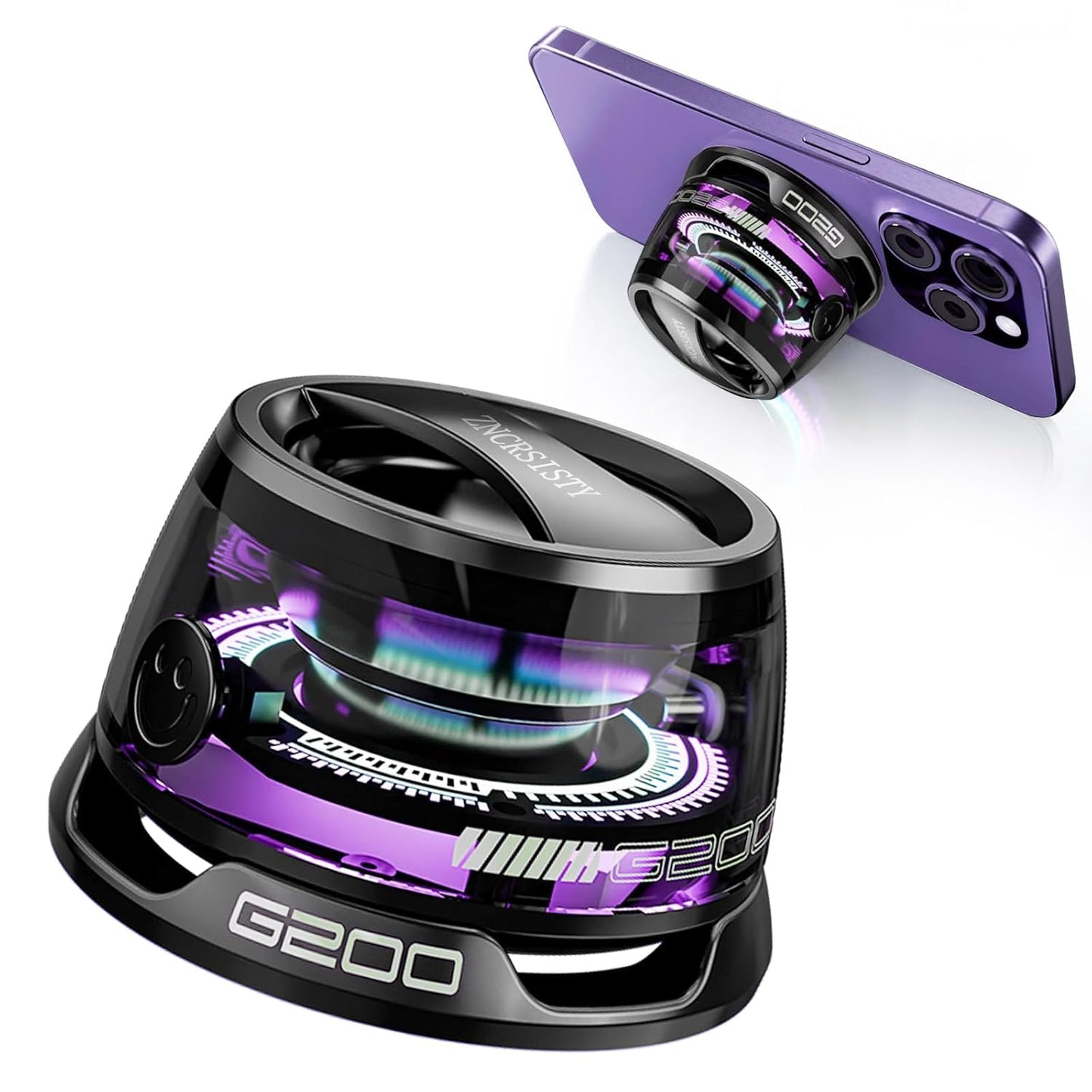 G200 Magnetic Bluetooth Speaker with RGB Light - Portable Mini Bluetooth Speaker, Full-Range Stereo Sound for 7H Playtime, Game Mode, Perfect Teen Gift for Outdoor Adventure Party