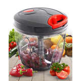 Arcane 1 liter Big Size Kitchen Dori Handy Vegetable and Fruit Manual Onion Dry Fruit Salad Maker Vegetable Quick String Chopper Machine, Cutter – 5 Stainless Steel Blades