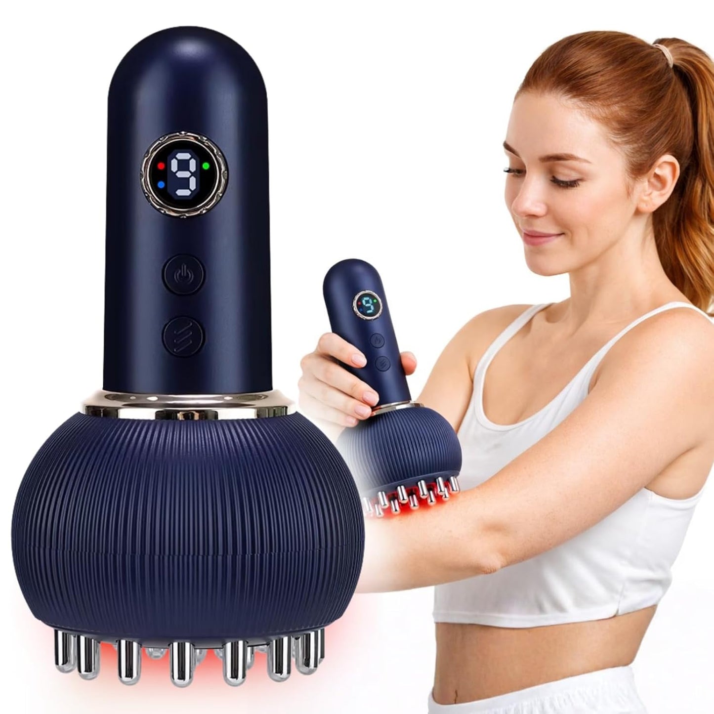 Anti-Cellulite Slimming Massager – Professional Lymphatic Drainage Device with Microcurrent, Red Light, Heat & Vibration for Full-Body Contouring, Fat Reduction & Skin Firming
