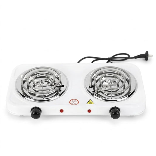 Drumstone 15 𝒀𝒆𝒂𝒓𝒔 𝑾𝒂𝒓𝒓𝒂𝒏𝒕𝒚 Electric Double Burner Coil Cooktop Portable Dual Heating Plate Adjustable Temperature Control Fast Heating Hot Plate for Home Kitchen Compatible Cookware