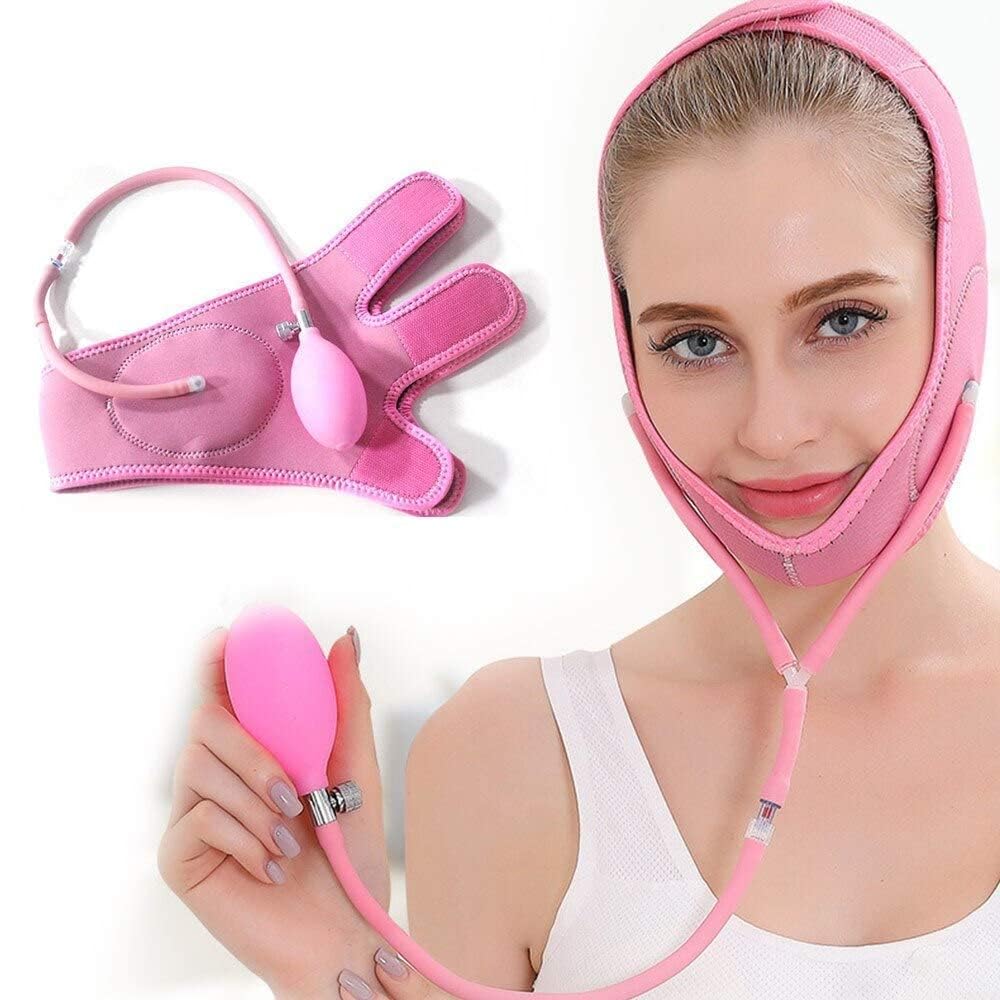 Cozron Silicone V Face Mask, Face Lift Up Belt for Facial Slimming, Chin & Cheek Slimming Bandage Mask, Double Chin Fat Reducer, Skin Tightening for Women & Men (MultiColour)