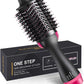 One Step Hot Air Brush 3-in-1 Hair Dryer, Straightener & Volumizer | Negative Ion Ceramic Blow Dryer Brush | Hair Styling Tool for Straightening, Curling & Volume | 3 Heat Settings | Salon Style at Home