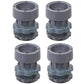 Furniture Leg Risers, Heavy Duty Gray Plastic Adjustable Bed Lifts, Set of 4 Stackable Elevators for Tables and Chairs Whit Anti Vibration Pads for Washing Machine Stand Foot