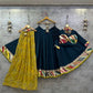 Pure roman silk  chaniya choli with heavy vintage work border