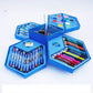 AMIRATE Colors Box Color Pencil,Crayons, Water Color, Sketch Pens Set of 46 Pieces (Color & Design for Kids)(Pack of 1) MULTY COLOR- blue & pink
