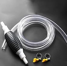 Fuel Transfer Pump Kit – High Flow Manual Siphon Oil Remover Pump with 2 Meter Pipe for Petrol, Diesel, Water & Oil, Portable Liquid Transfer Pump for Car, Bike & Fish Tank