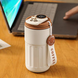 Travel Mug, Insulated Coffee Cup with Leakproof Lid,Vacuum Insulation Stainless Steel Reusable for Hot Cold Coffee, Non-Slip Protective Cover 12 Hours Vacuum Insulation - 420 ML- PCS 1
