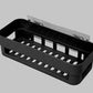 Plastic Self Adhesive Bathroom Shelf, Bathroom Organizer Shelf, Wall Mount Bathroom Accessories, Multipurpose Wall Holder Bathroom Storage Rack Box (Pack of 1) (Black)