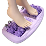 Foot Massager Roller for Pain Relief | Dual Foot Acupressure Massage Machine with Pressure Nodes & Metal Roller Balls | Relaxation for Home & Office.