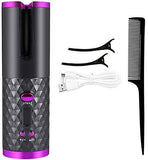 Avenn USB Rechargeable Automatic Wireless Electric Hair Curler, Cordless Auto Curler with L/R Rotating, 6 Temperature Settings 150°C-200°C, Multicolor