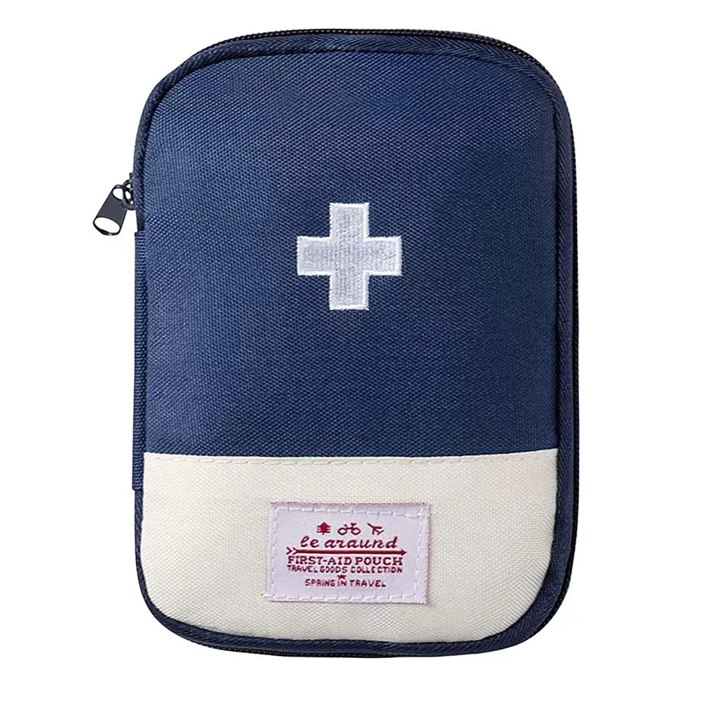 First Aid Bag,Empty First Aid Pouch,Mini Portable Medical Bag for Outdoor Camping Hiking Travel Emergency,Multifunction Emergency Medicine Storage Bag-7x5 inch (Blue, 2)