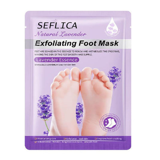 Foot Peeling Mask (1 Pair), Korean Peeling & Exfoliating | Deep Exfoliation with Glycolic Acid, Removes Dead Skin, Cruelty-Free, Foot Peel Off Mask (1 Pair Foots Masks - Lavender)
