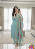 TOP FABRIC :  SLUB COTTON WITH CUT PEST EMBROIDERY WORK