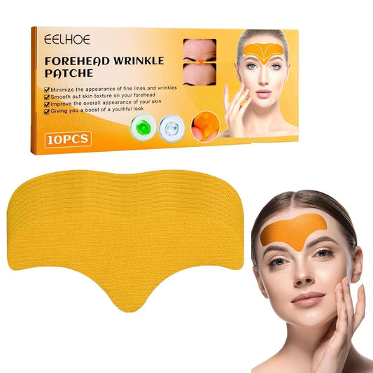 10 Pcs Forehead Wrinkle Patch Anti-Wrinkle Forehead Pads - Smooth Face Mask With Hydrolysed Collagen Face Treatment Multipurpose Anti-Aging Forehead Mask For Men & Women
