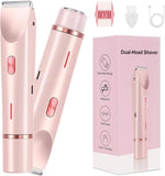 2025 New Bikini Trimmer for Women,Dermave Bikini Shaver,2-in-1 Electric Razors for Women (Pink)