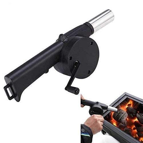 Homeybiz Manual Fan For Barbecue Hand Crank Blowers Mini Portable Manual Air Blower Camping Bbq Air Barbecue Tool Accessories, Mini Portable for BBQ Picnic Outdoor Camping