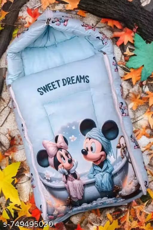 3 in 1 Baby Bed, Sleeping Bag & Carry Nest, Cotton Baby Bedding for New Born & Infant, Portable Bassinet, for Baby Carrying & Unisex Baby Sleeping Bed, 0 to 12M