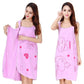 HSR Collection Wearable Bathrobe for Girls & Women, Bath Robe Towel for Women, Quick Dry Dress Towel for Ladies - (80 x 130 cm, 1 Piece) (Purple)