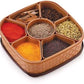 DDecora Plastic Masala Rangoli Box - 7 Sections - 700 ml, 1 Piece, Multicoloured