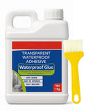 Transparent Waterproofing Glue with Brush for Roof Leakage, Crack Seal Water Leakage Solution Indoor Outdoor, Waterproof Adhesive Sealant for Bathroom Pipe Wall Tile Surface Window