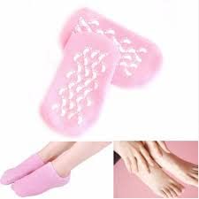 Moisturizing Silicone Spa Gel Socks for Women & Men – Crack Heel Repair Socks with Natural Oil & Vitamin E for Dry Cracked Feet (Multicolor, 1 Pair