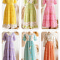 These beautiful Maxi's are just so adorable Chic and comfortable for this summer season classic Chex print in Soft Cotton Fabric with beautiful floral details  playful sleeves unique neckline's