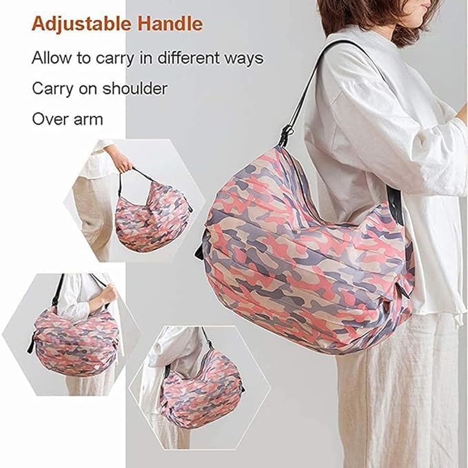 black sparrow Portable Foldable Shopping Bag Large Capacity Multipurpose Storage Bag Sports Travel Shoulder Bag