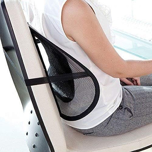 Car Back Rest with Lumbar Support Mesh Cushion Pad,Universal Back Lumbar Support for Chair Back Rest Cushions Ergonomic Seat Lumber Back Correction for Comfortable Seating Medical & Supports
