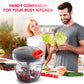 Arcane 1 liter Big Size Kitchen Dori Handy Vegetable and Fruit Manual Onion Dry Fruit Salad Maker Vegetable Quick String Chopper Machine, Cutter – 5 Stainless Steel Blades