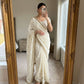 Space Sattin Multi Sequence Full Worked Saree With Original Mirror Lace & Havey Sequence Full Worked Blouse