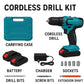 Cordless Drill Machine 21V with Dual Speed & 24 Pc Accessories | 10 mm Chuck | Rechargeable Electric Screwdriver & Power Tool for Home, Office & DIY Use