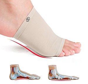 Lify Medial Arch Support Sleeve with Cushion for Flat Feet - Plantar Orthopaedic Fasciitis Foot, Heel Spurs Care Insole Pad Orthotic, 1 Pair White