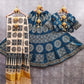 gaji modal lagdi patta duppata and ajrak choli   New arrivals   Maslin silk lehnga