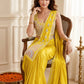 Get festive ready in our new Trending Stylish Ready to Wear Saree set  With Embroidery Work detailing.