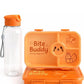 Lunch Box Combo with Bottle | 4 Section Tiffin Box Boy and Girl Leakproof | Kids School Office Lunch Container Set with Water Bottle