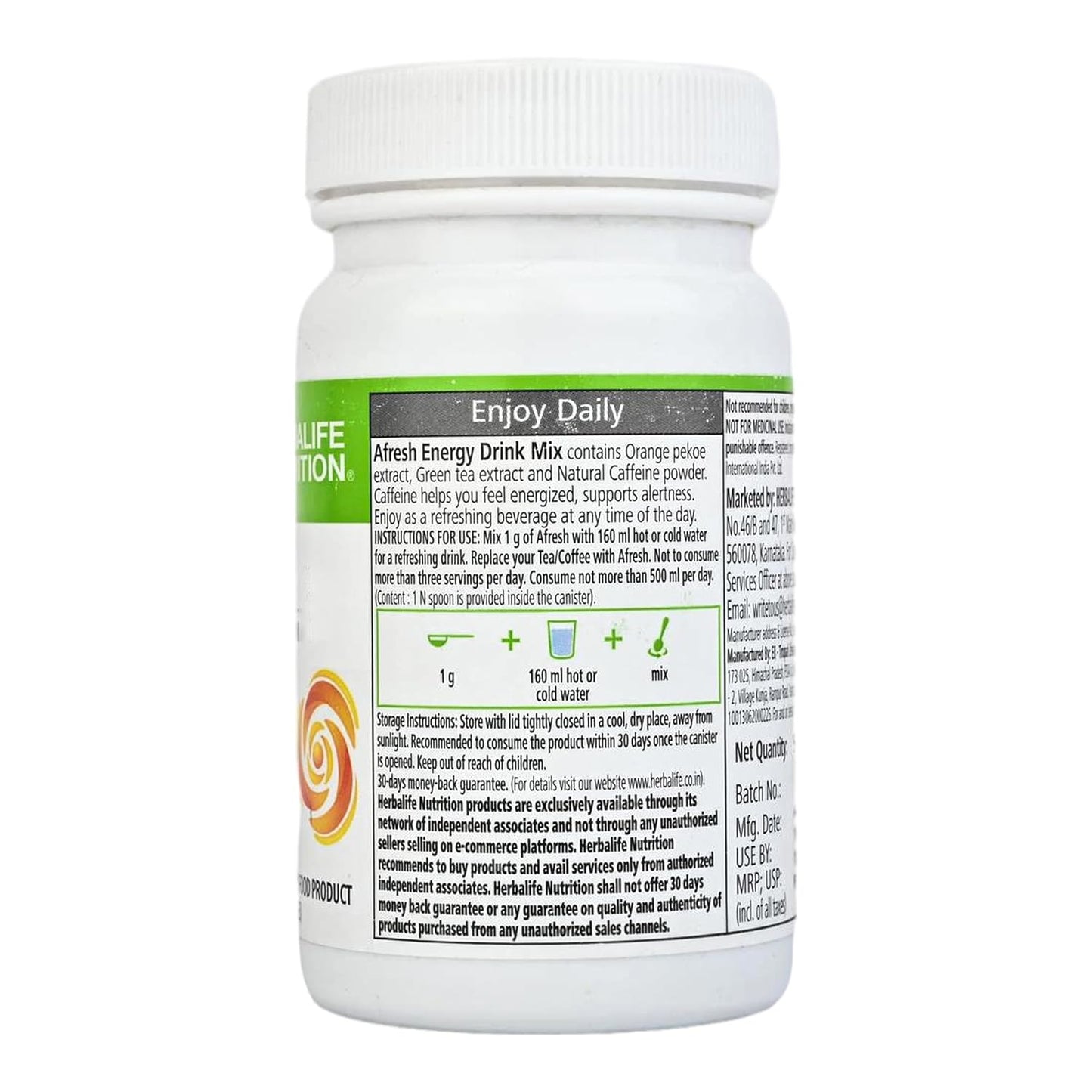 Herbalife Afresh Energy Drink Mix Elaichi Flavor-50g (1)