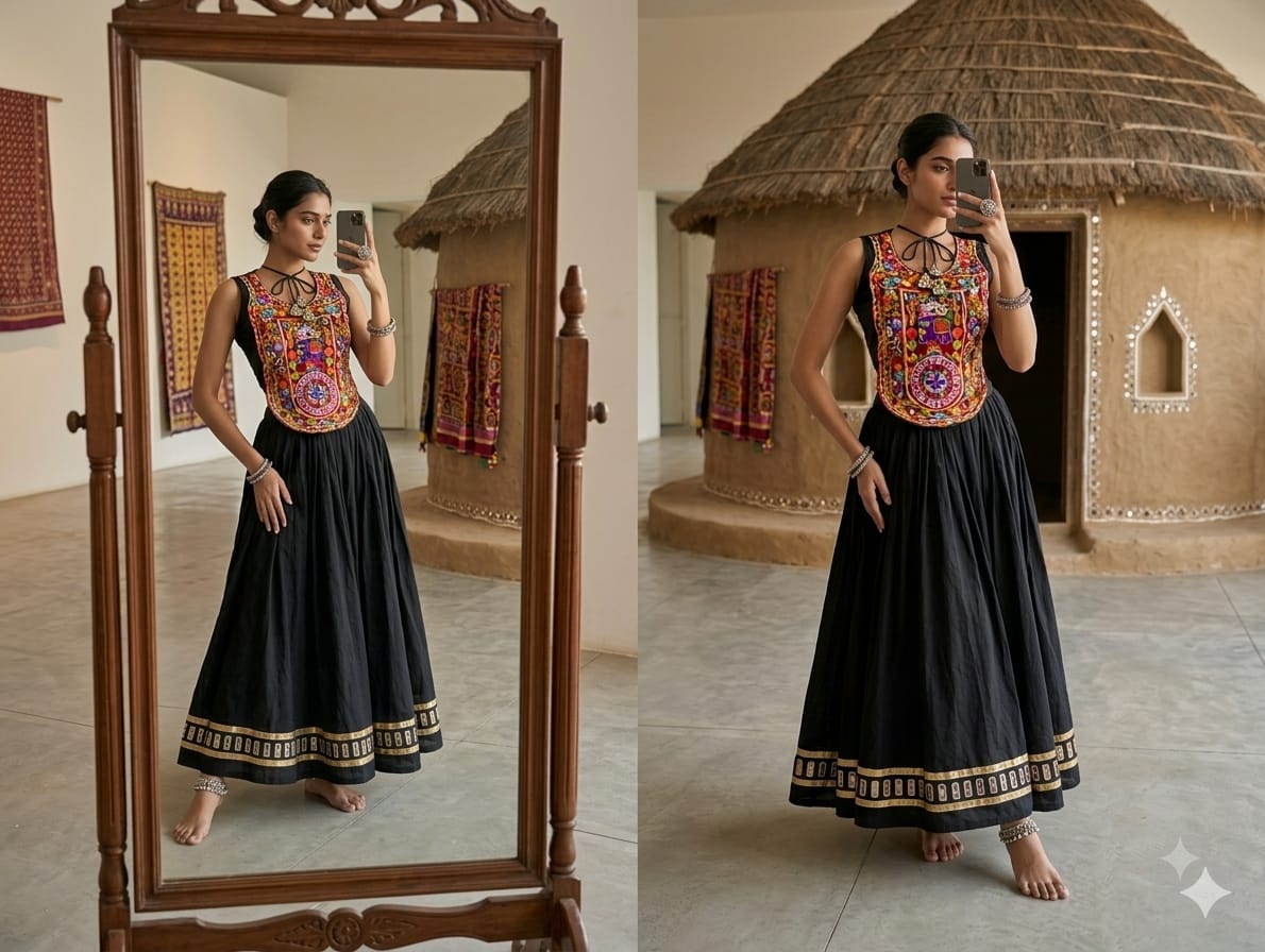 Lehenga Stitched Lehenga Fabric : Roman Silk Lehenga Work : Mirror Work Less