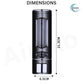 400 ML Wall Mounted Soap Dispenser | ABS Material with Transparent Liquid Indicator, Ideal Hand Wash Dispenser Bottles | Ideal for Wash Basin or Kitchen Sink | Home | Office (Black)