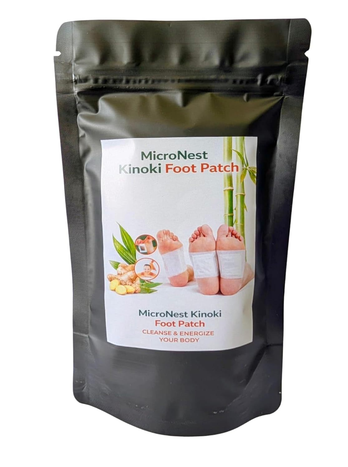 MicroNest Kinoki Detox Foot Patch with Adhesive Sheets | Natural Herbal Foot & Body Detox Patches for Relaxation & Deep Sleep | 20 Foot Patches + 20 Adhesive Sheets