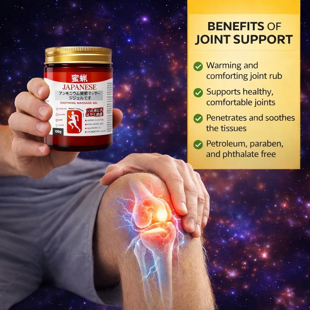Japanese BAM Pain Relief Massage Gel, Active Formula, Fast Absorption, with Glucosamine, Menthol & Camphor, 100g(1 pcs)