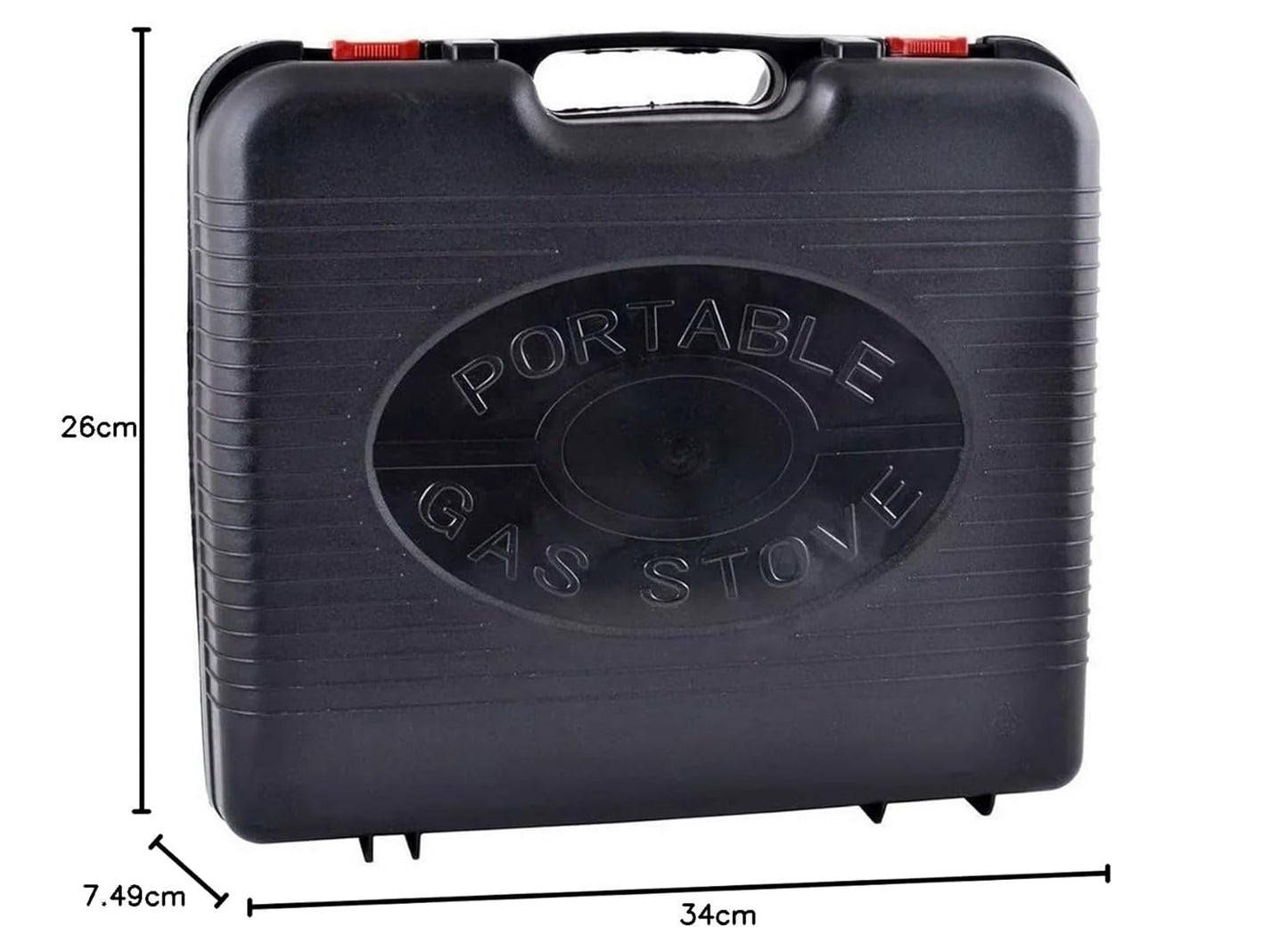 Hacer Portable Camping Gas Stove Cooking Gas burner with Carrying Case for Outdoor Camping Hiking Trekking - (Pack of 1, Black, 34 x 26 x 7.5 cm),Stainless Steel