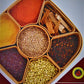 DDecora Plastic Masala Rangoli Box - 7 Sections - 700 ml, 1 Piece, Multicoloured