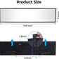12 Inch Car Rear View Mirror – Anti-Glare Wide Angle Panoramic Mirror, Curved Surface Design, High Definition Glass, Universal Clip-On Interior Rearview Mirror