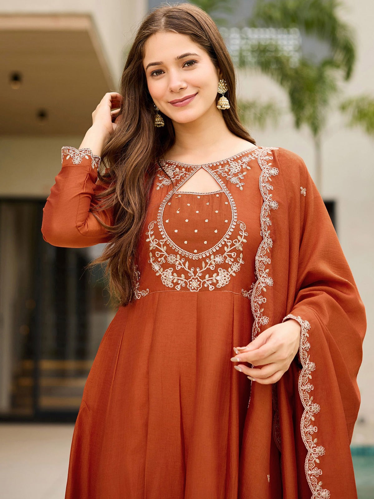 Presenting New NK Series High Quality   Top Fabric: VICHITRA  Work: Embroidered Work  Neck: Round Neck