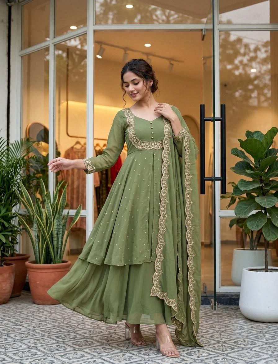 You have a great eye! These beautiful skirt and cape pcs are designed for modern