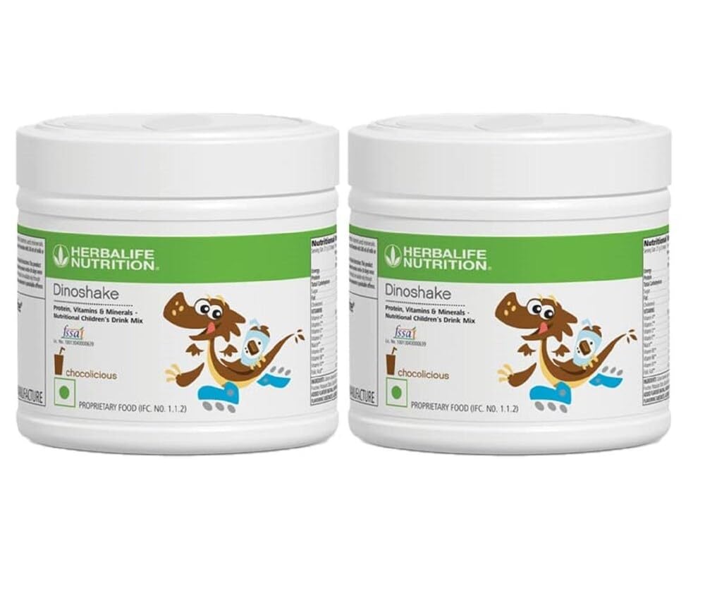 Herbalife Dinoshake Nutritional Children's Chocolate Drink Mix Combo |400gm, Chocolate|